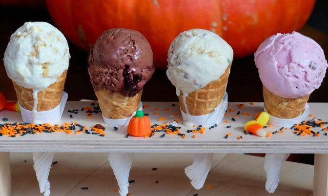 Four all Ice cream cones in Kitchener, Ontario