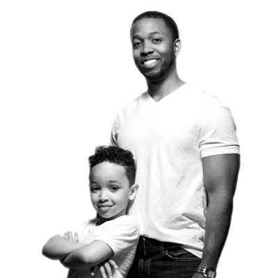 Dwayne Matthews and son for The Father Project 400x400px