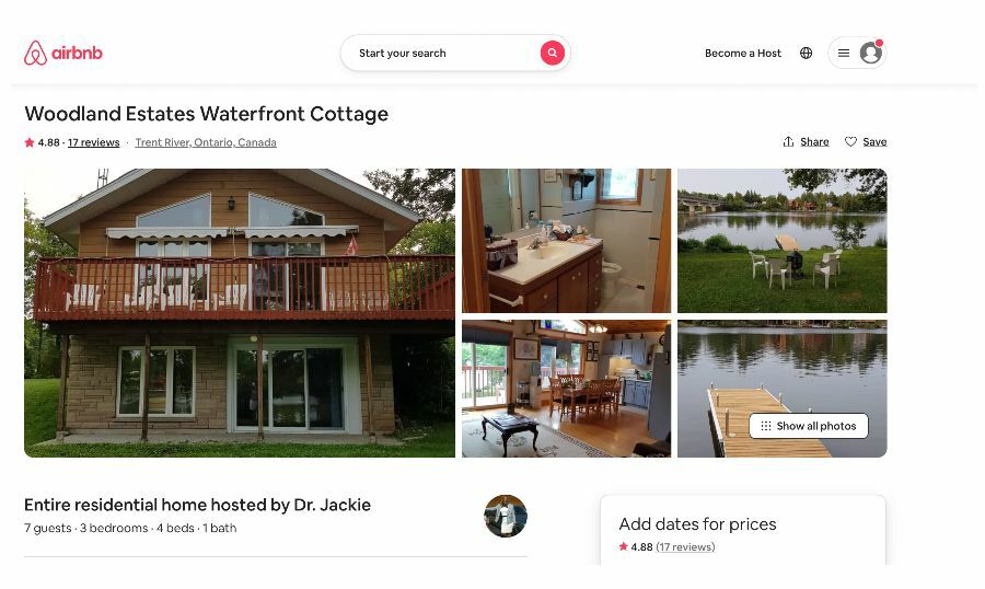 Black owned Air bnb in Trent River, Ontario