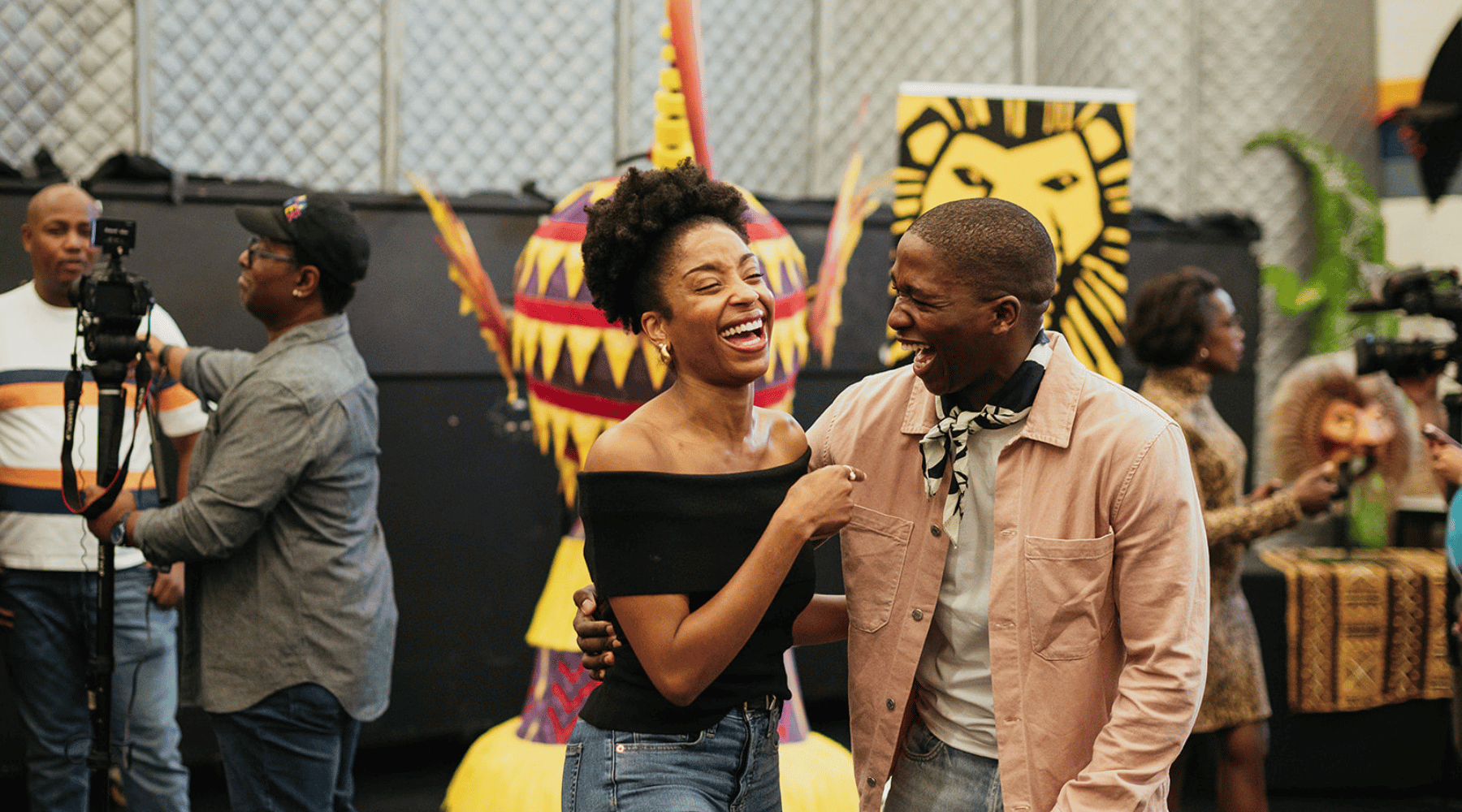 Camille Eanga Selenge David DLancy Wilson in The Lion King photo by Wade Muir