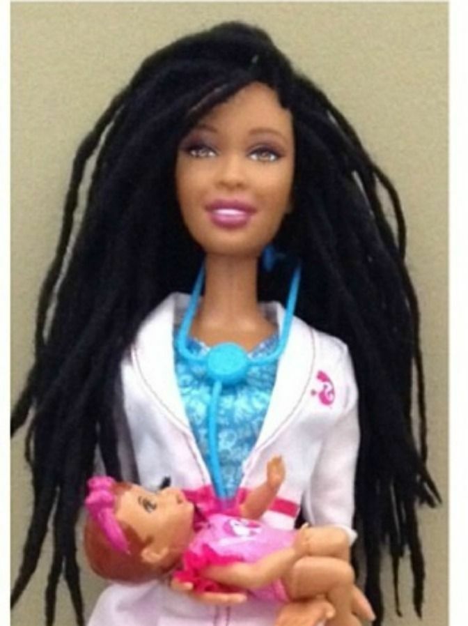 Barbie with online dreadlocks