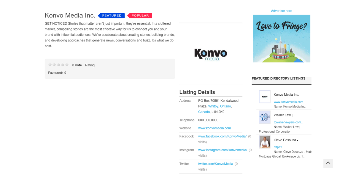 ByBlacks.com Media Kit - Featured Directory listing of Konvo Media Inc. Publicity Category