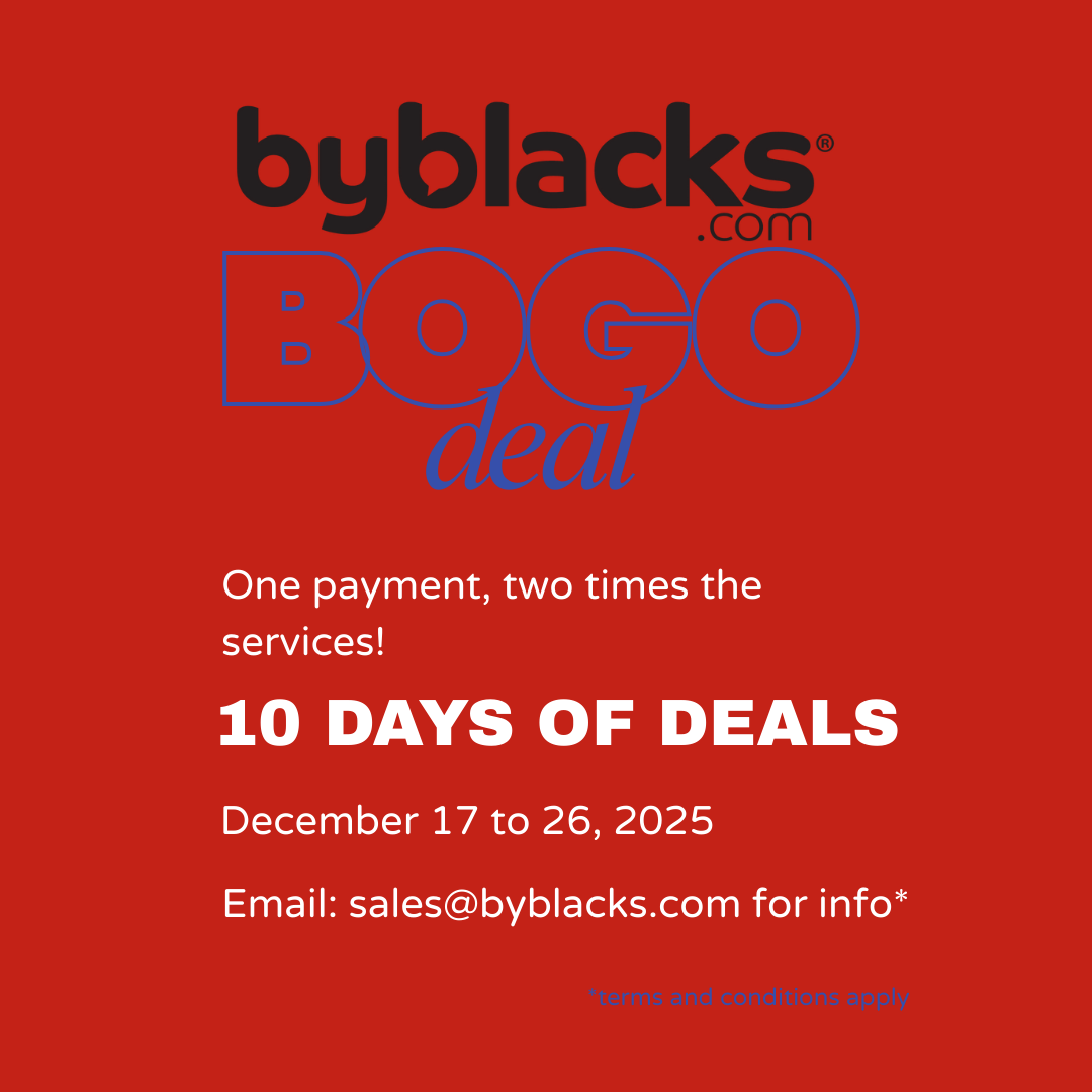 yBlacks.com is offering a limited-time BOGO (Buy One, Get One) promotion on all promotional services