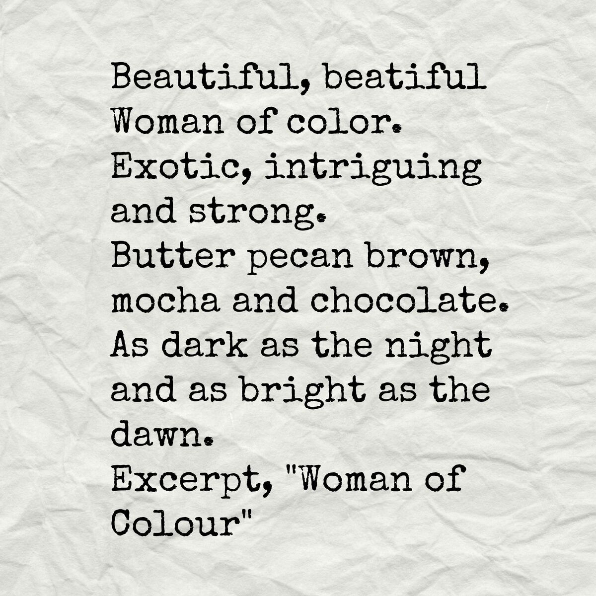 beautiful black woman poem