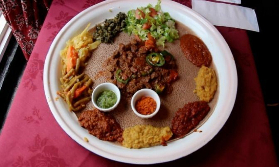 Inside Ethiopian House Restaurant