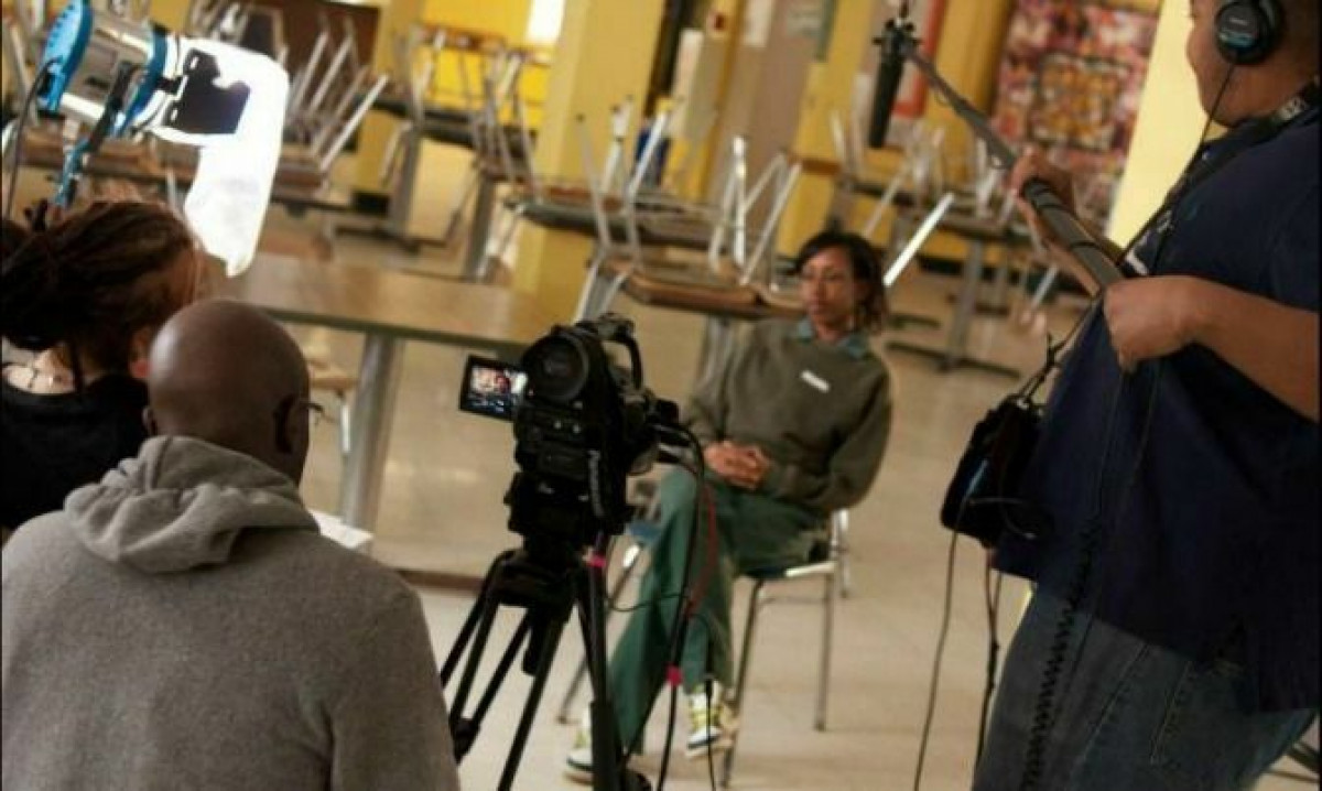 Patreece Johnson being interviewed by blair dorosh-walther