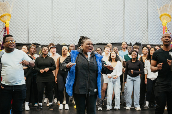 The cast of the new Lion King rehearsing in Toronto.