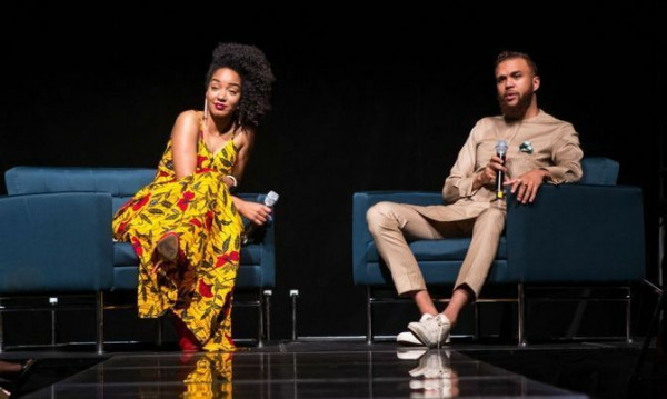 Host Amanda Parris and guest Jidenna