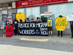 Migrant workers rally in Windsor, Ontario June 25 2023