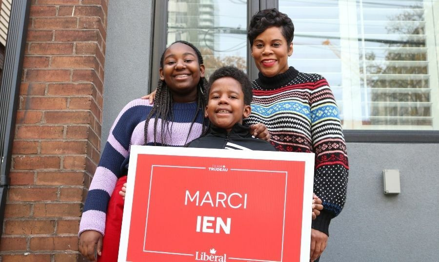 Marci Ien told her children, Blaize (left) and Dash, that her decision to run in the Toronto-Centre by-election was "for all us."