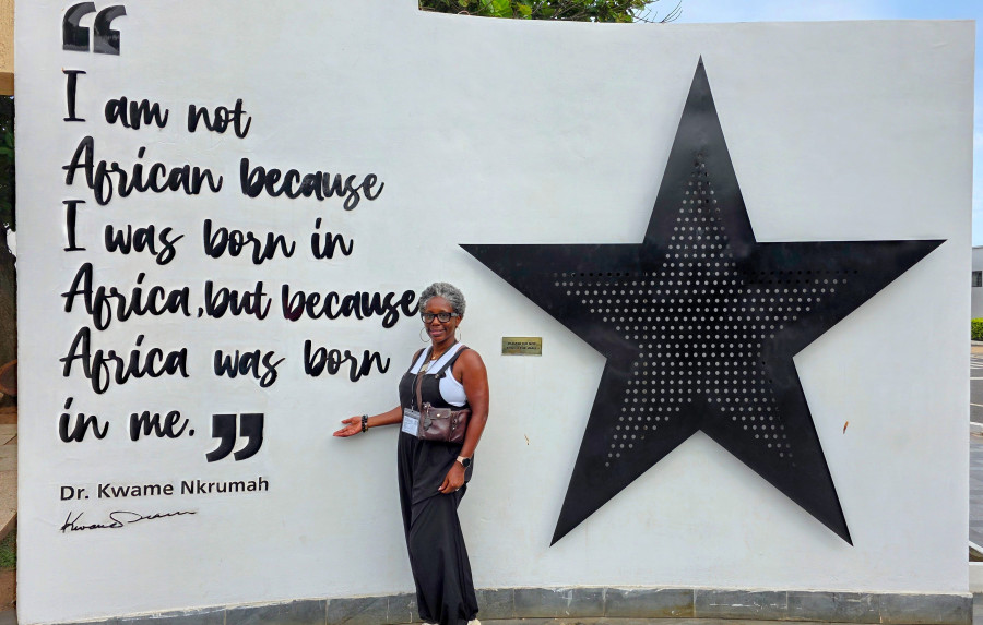 Shellene Drakes-Tull in Ghana