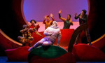 James and the Giant Peach L-R: Saccha Dennis, Lana Carillo, Dale Miller, Jacob MacInnis, Stewart Adam McKensy, Alessandro Costantini in a scene James and the Giant Peach at Young Peoples Theatre; Set Design by Yannik Larivée, Costume Design by Robin Fisher, Lighting Design by Jason Han