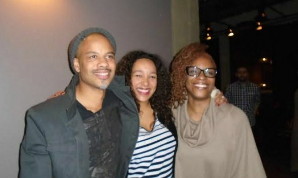 Anne-Marie Woods with lead actors Christian Paul and Mariah Inger