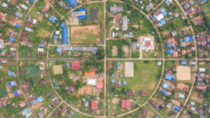 Source: depositphotos.com An aerial view of an African village designed with fractals (circular patterns)l view of a 
