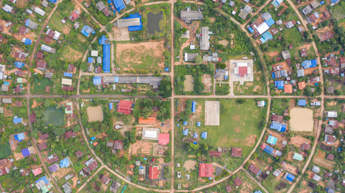 Source: depositphotos.com An aerial view of an African village designed with fractals (circular patterns)l view of a 