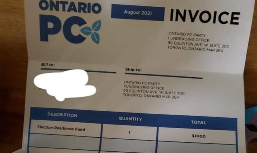 These Are The Bogus Invoices Doug Ford's Party Mailed To People